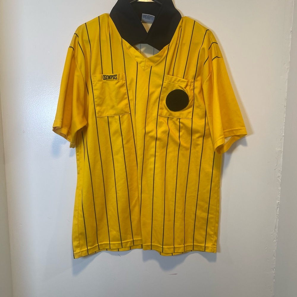 Olympus yellow and black‎ referee shirt size large